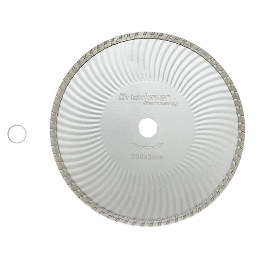 Continuous diamond disc 230x3mm for wet/dry cutting of concrete and ceramics Breckner Germany