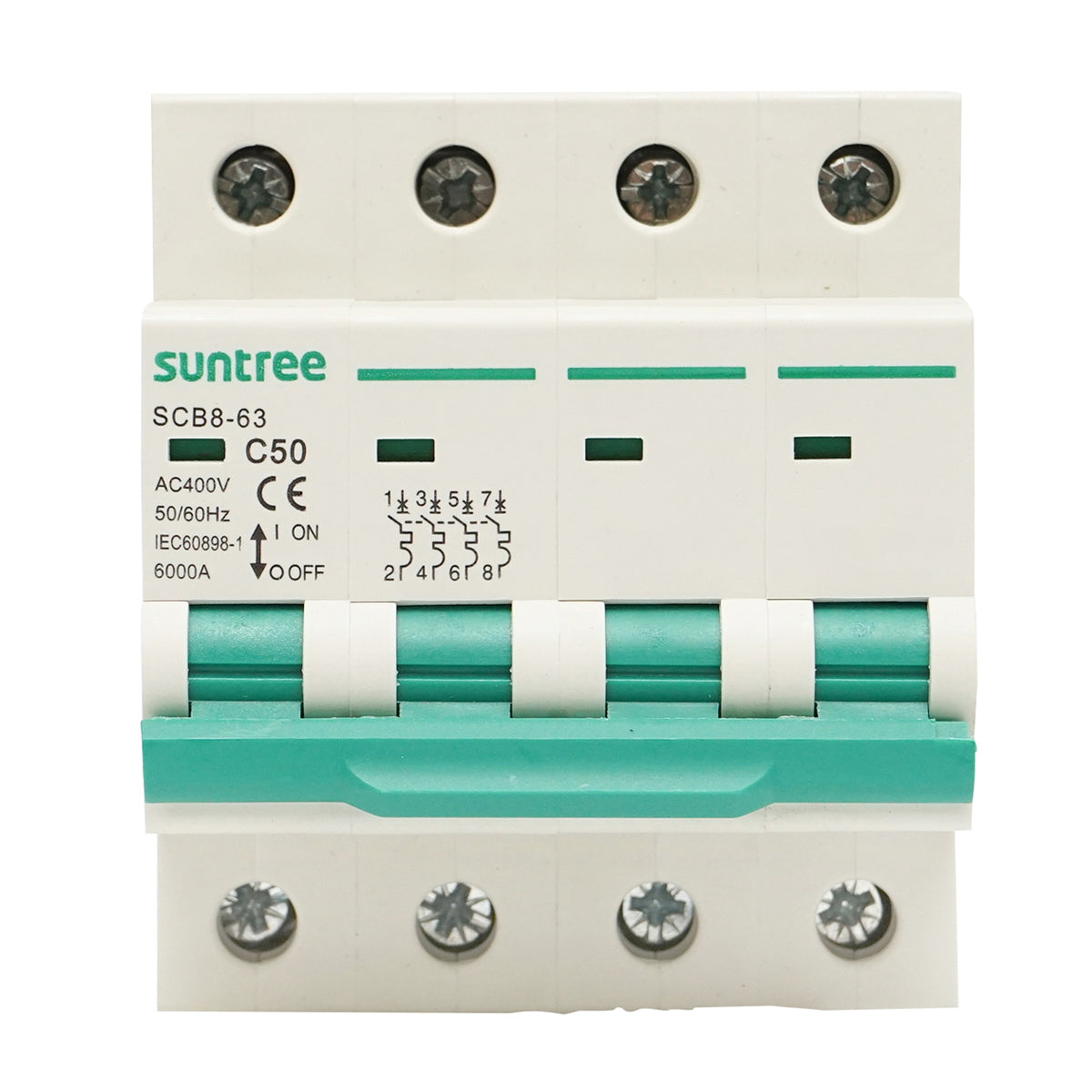 Automatic circuit breaker 4P, 50A, 400VAC Suntree