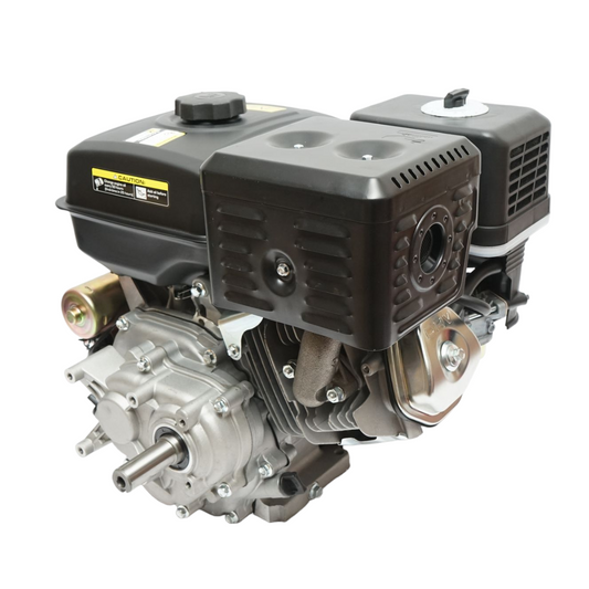 Gas engine 13HP, 4-stroke, 25mm pin shaft, key/rope start, Breckner Germany reducer attachment