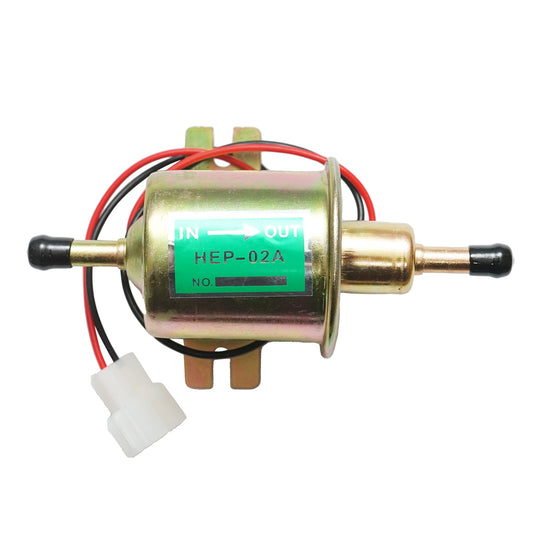 Universal electric fuel pump with built-in filter, 12V, L=145mm, dia 8mm for diesel/gasoline OEM HEP-02A