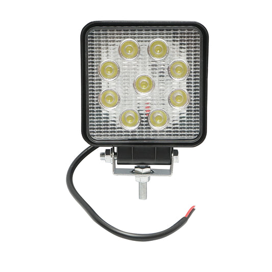 Lamp with 9 LEDs 10-60V 27W radiation angle 60 degrees flood type 107x107x49mm 6000K IP67 Breckner Germany