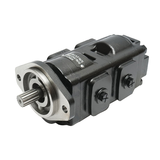 Triple hydraulic pump with valve 37/33CC for loader, Manitou JCB OEM code 332/F9031, 20/925581, 333/G5391, 7049532007