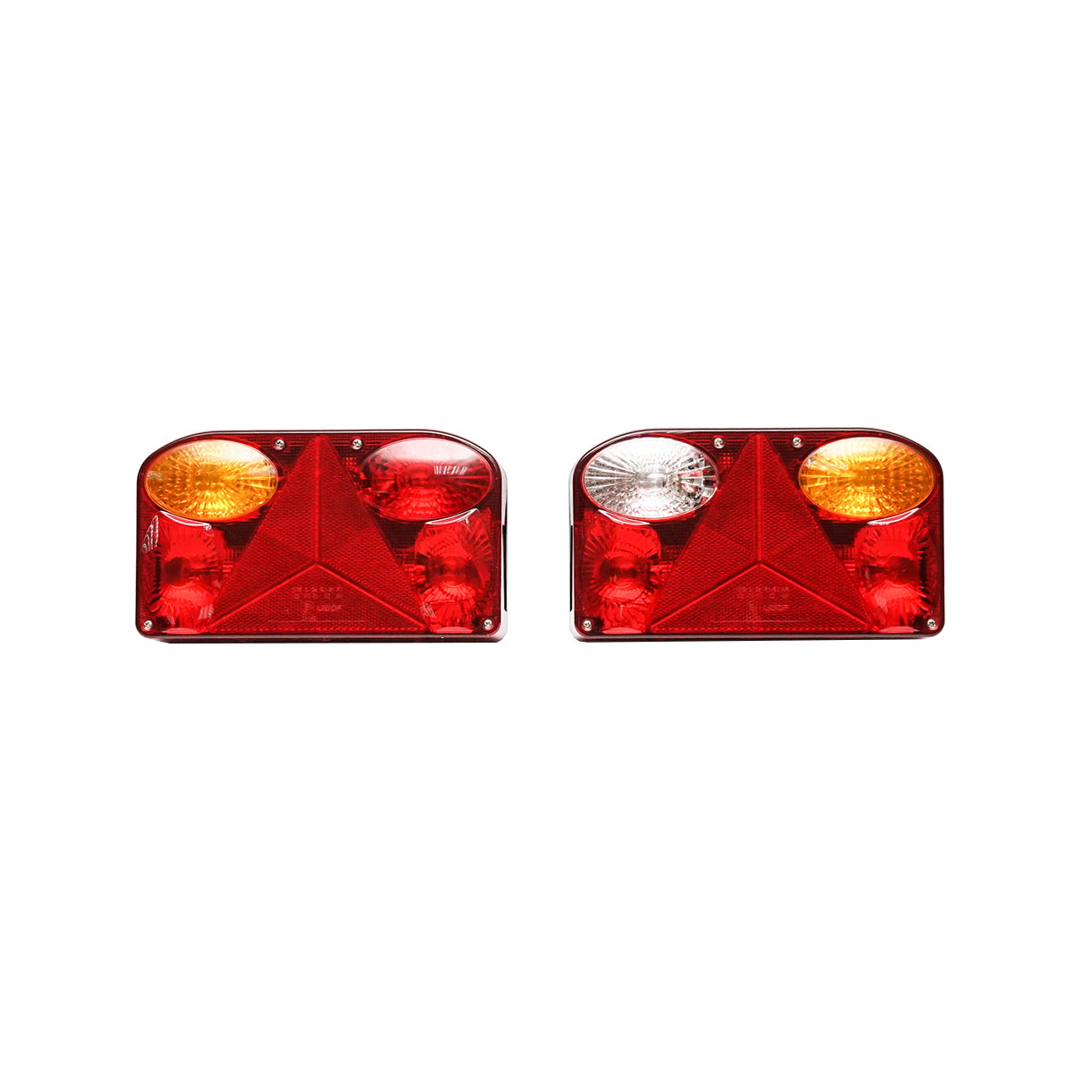 Set of rear lights with 7 functions, 300mm cable, 12V, 21W/5W bulbs, dimensions 235x130x55mm Breckner Germany