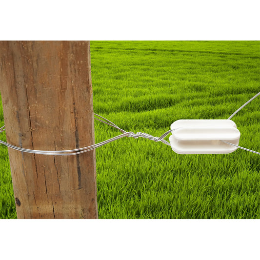 End insulator, white for electric fence Breckner Germany