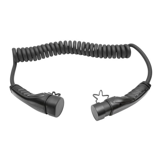 Charging cable 230V, 5M, Type 2, for electric cars 7KW, 32A, single phase, IP55