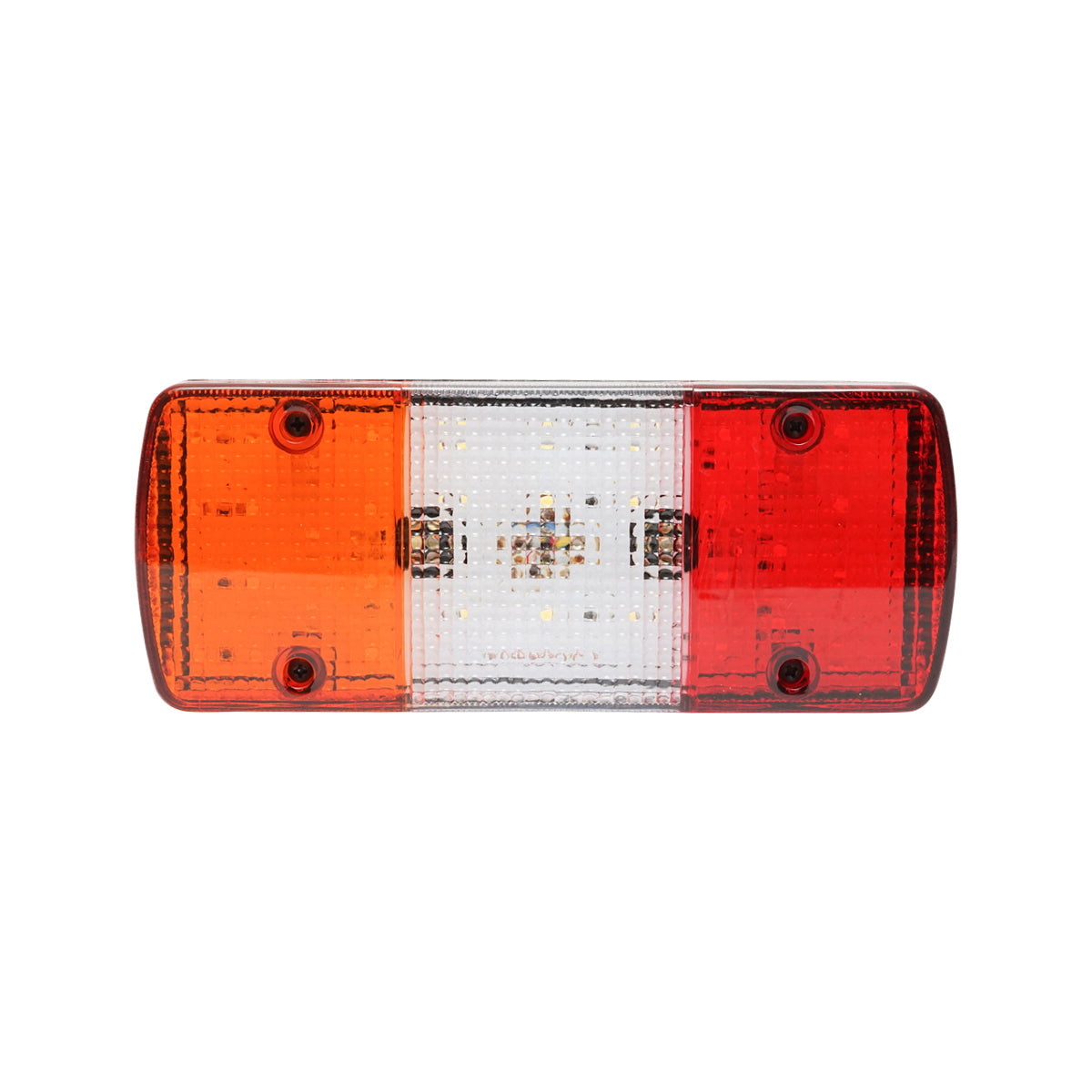 Rectangular rear lamp 28 LEDs with 3 compartments 12V