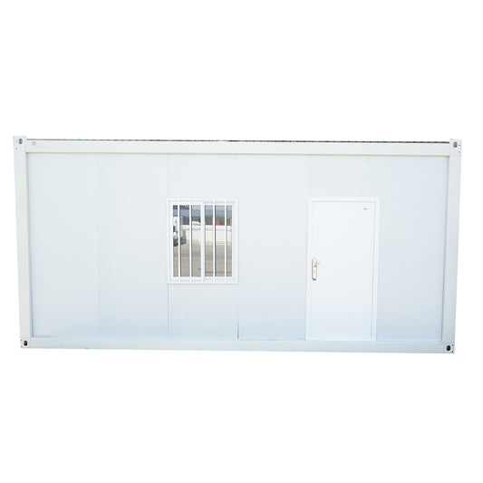 Container house type 600x300x290cm with 2 windows, simple door and electrical installation