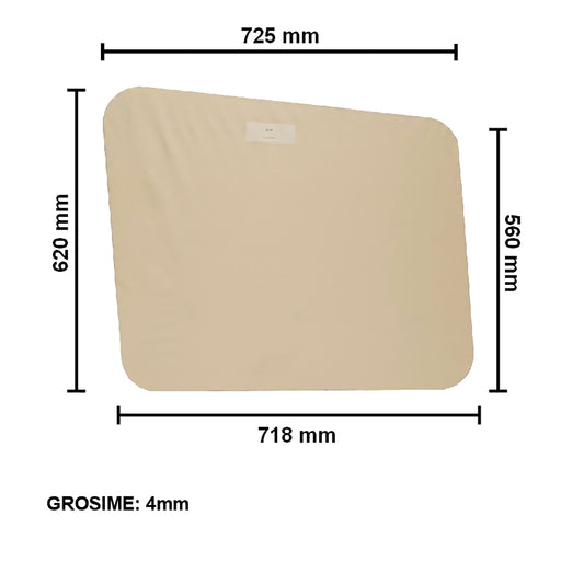 Window 718x620mm lower windshield square cab type old UTB U-445