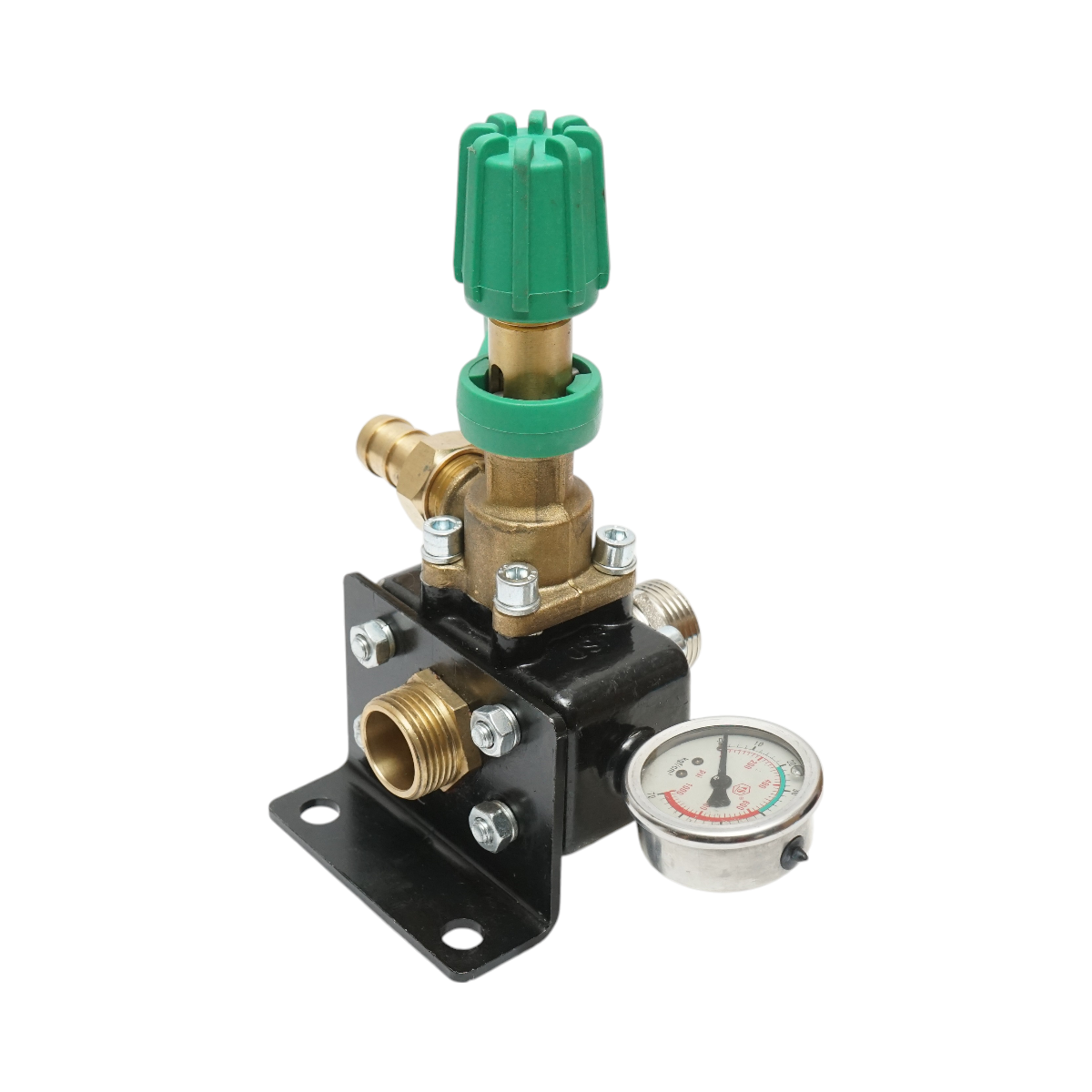 Pressure adjustment tap with glycerin manometer for herbicide applicator