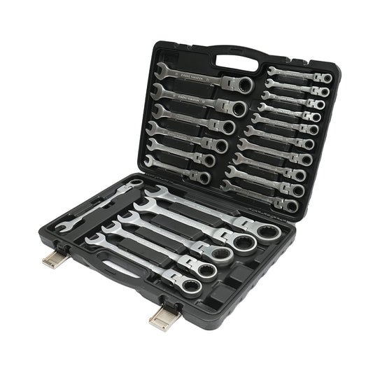 Set of 22 ratchet combination wrenches CrV 6-32mm Breckner Germany