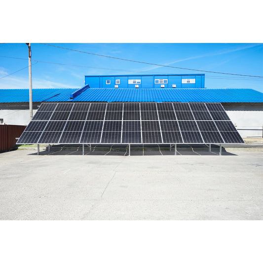 Complete installation system, structure for photovoltaic solar panels on concrete ground 10KW Breckner Germany