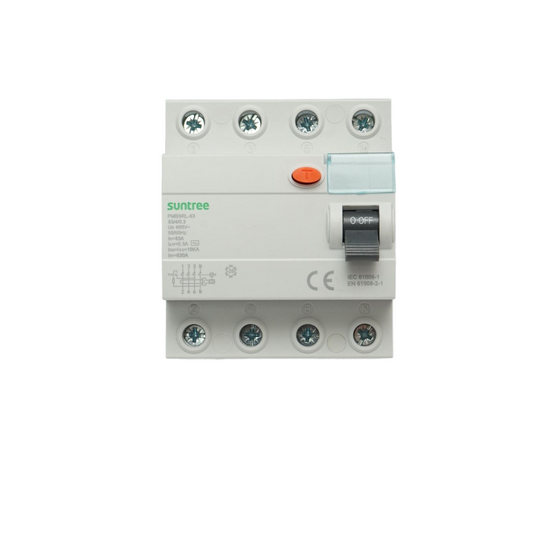 Automatic differential switch 4P 63A 30mA 6kA, type AC Suntree
