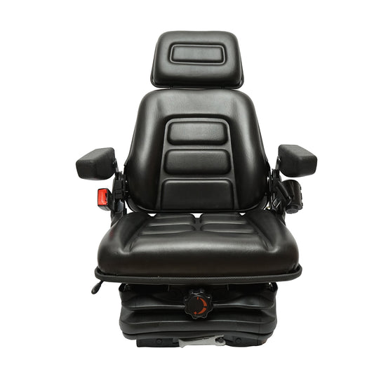 Universal adjustable seat for tractor with seat belt, armrests, and mechanical suspension 830x610mm