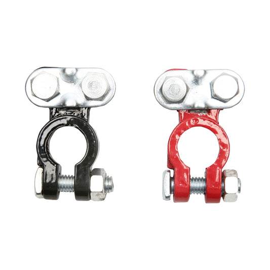 Set of red and black battery terminals with screw fastening Breckner Germany