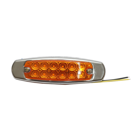 24V LED side marker light, yellow 12 LEDs 155x46x13mm