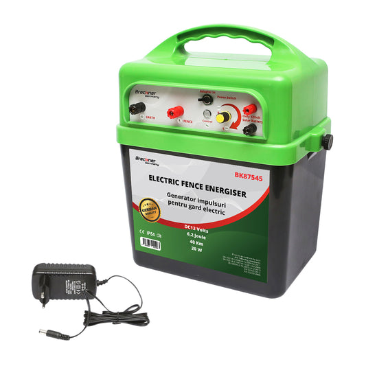 DC 220V/AC 12V pulse generator device 6.2 Joule, 40 km electric fence Breckner Germany