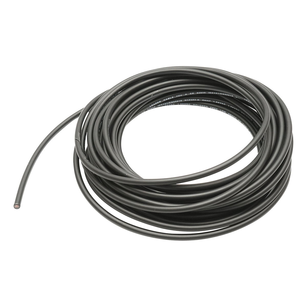 Solar panel cable 4mmx10m black 1.5KV, H1Z2Z2-K Leader