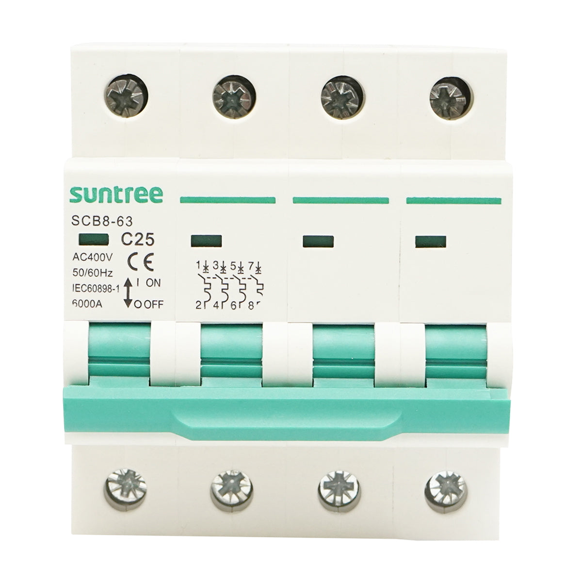 Automatic circuit breaker 4P, 25A 400VAC Suntree