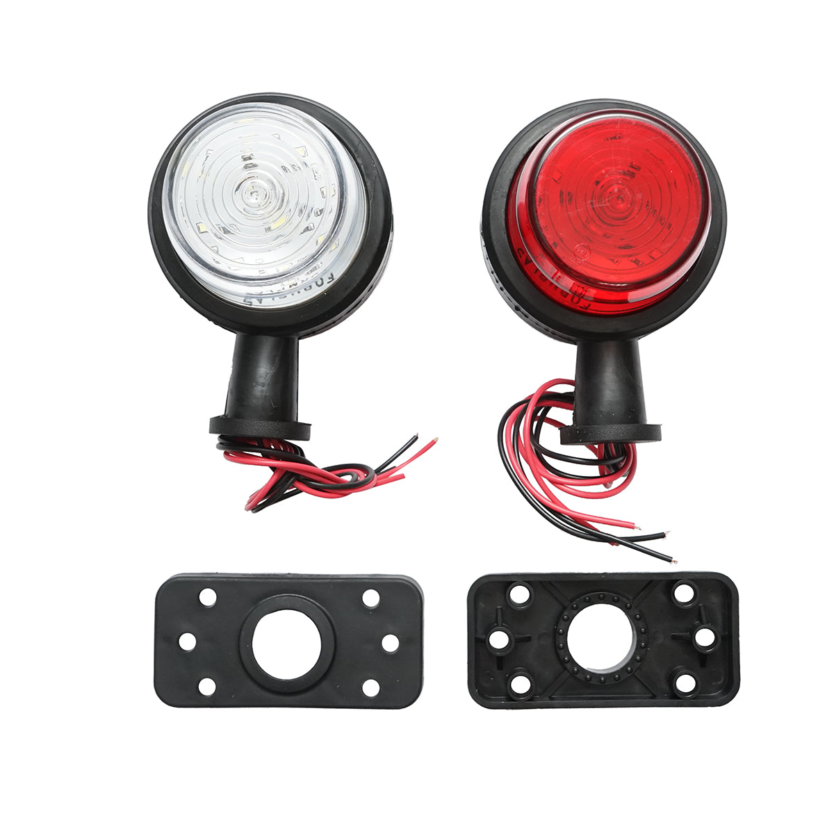 Rotating LED side marker lamp 12-24V, white-red FR0237 Breckner Germany