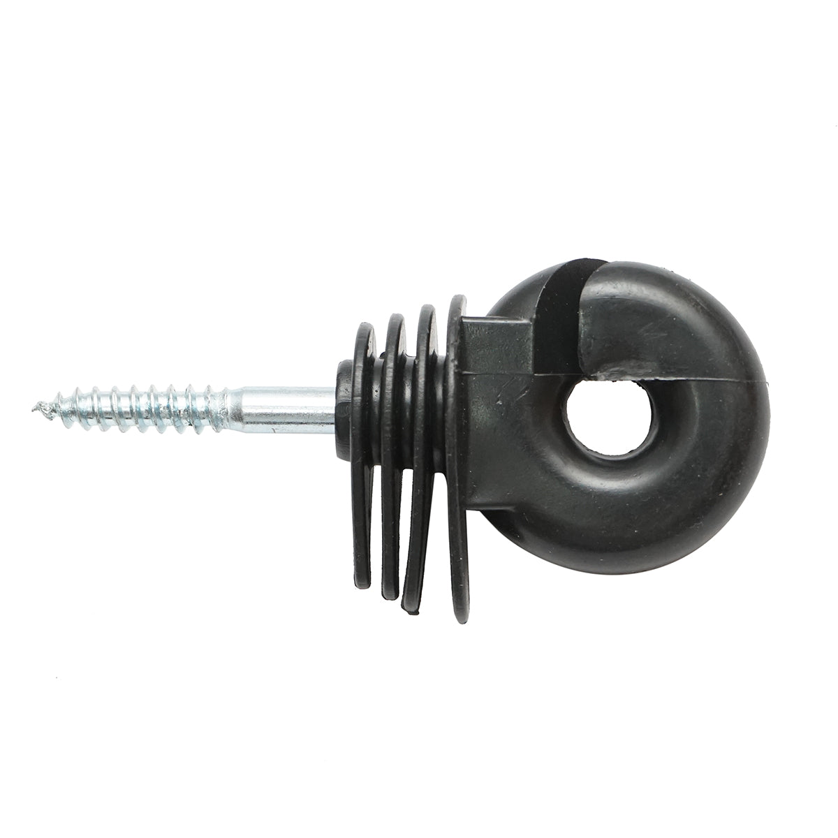 Compact black ring insulator 6mm 90x40mm electric fence Thor