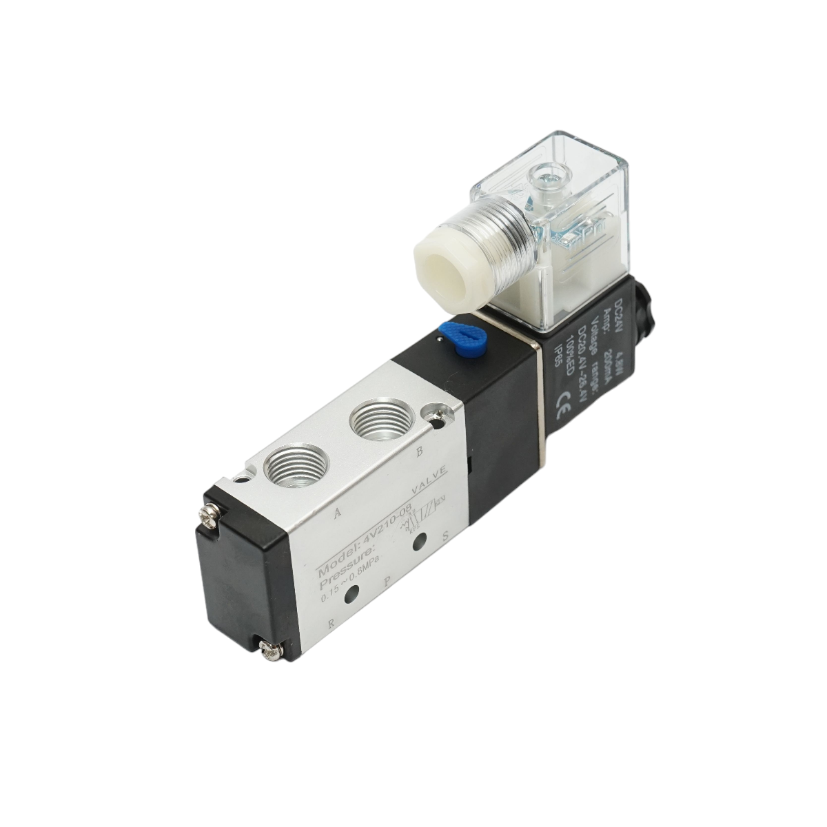 Pneumatic solenoid valve 2 circuits 1/4, DC24V IP65