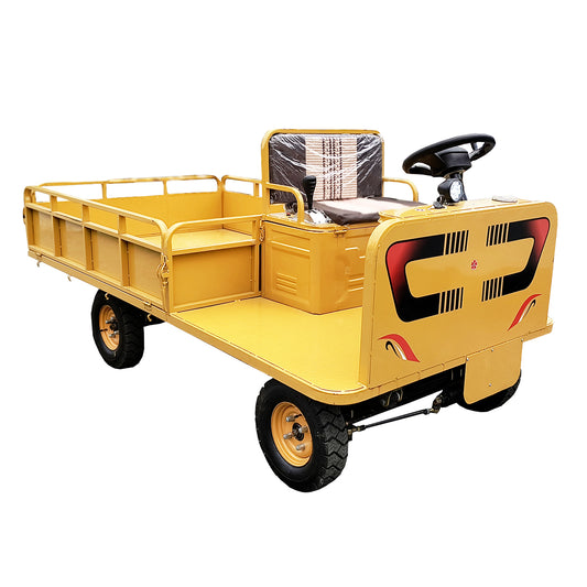 Electric platform cart with bench for transporting goods 800W, 48V, 2.5x1.25m maximum load 800Kg THOR