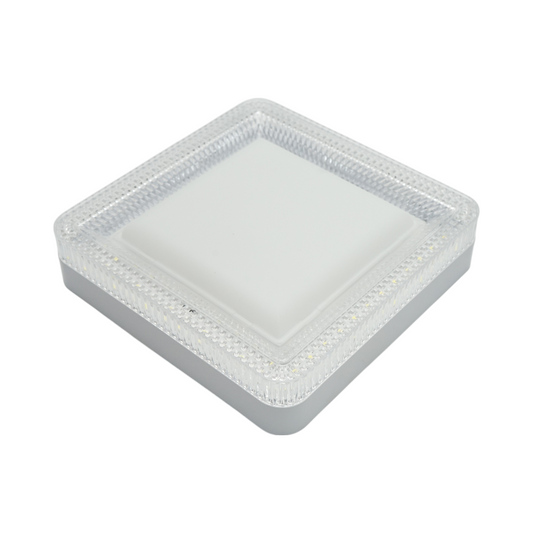 LED ceiling light 24W, 220V, cool light 6500K, square body 180x180x40mm IP20