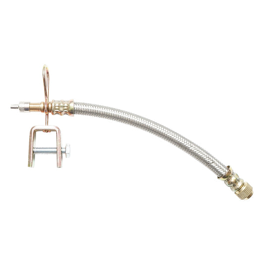 Wheel valve extension with metal protection and clip with screw 150/180 mm