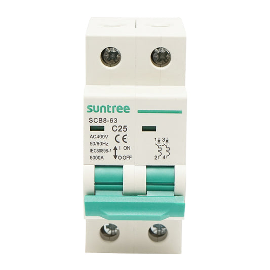 Automatic circuit breaker 2P, 25A 400VAC Suntree