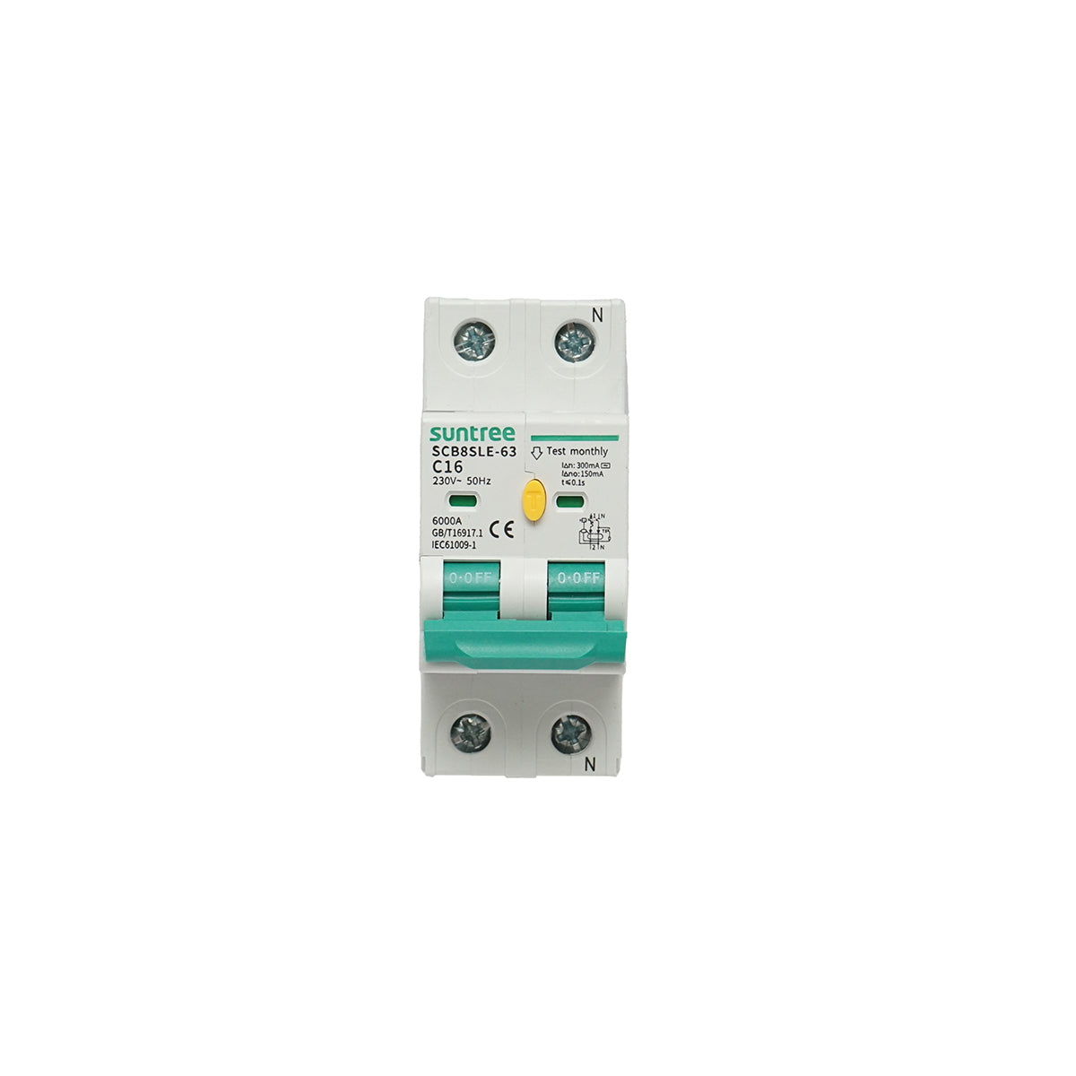Automatic circuit breaker 1+N, 16A 400VAC Suntree