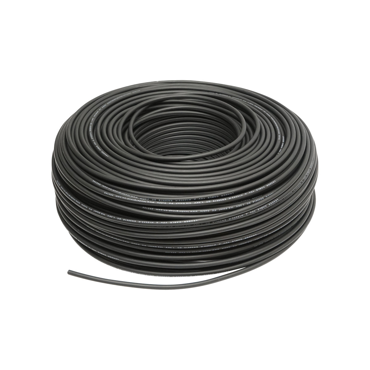 Solar panel cable roll 6mmx20m black 1.5KV, H1Z2Z2-K Leader