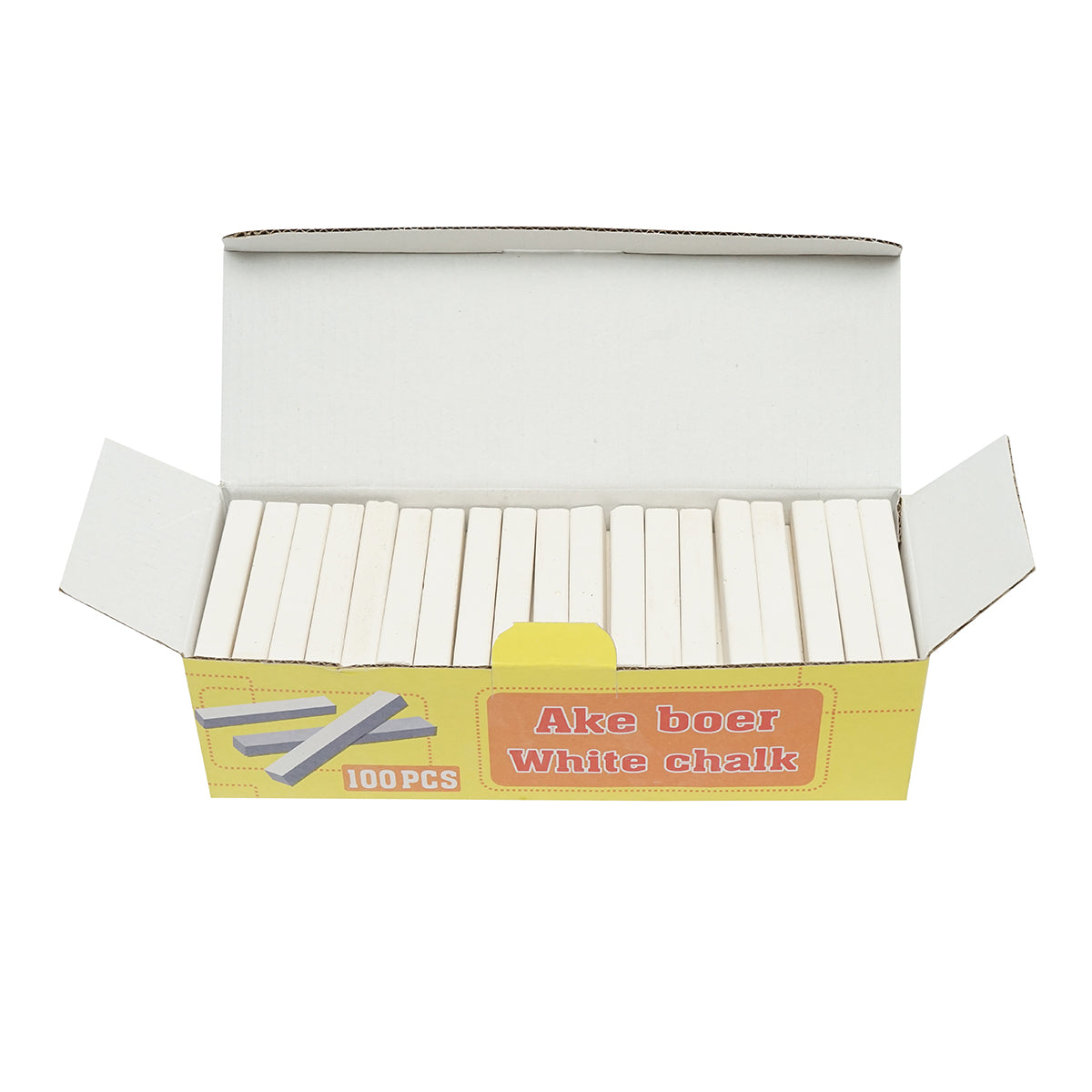 White square chalk 80x12x11.5mm, 100 pcs/box
