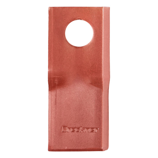 Twisted blade, right rotation direction for rotary mower 112x48x4mm 21mm Breckner Germany