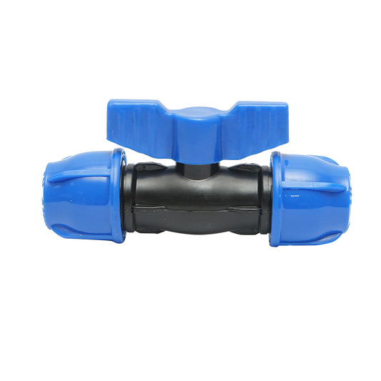 Ball valve compression fitting D20x20mm, PN16 bar for irrigation systems