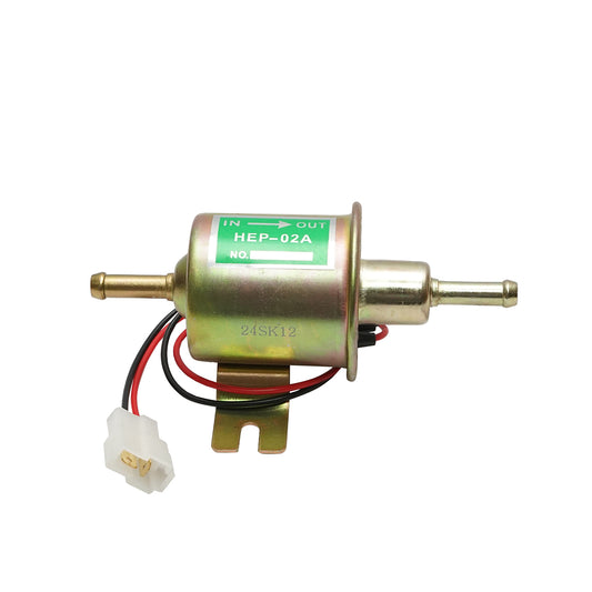 Universal electric fuel pump HEP for diesel/petrol, with built-in filter, 12V/2A