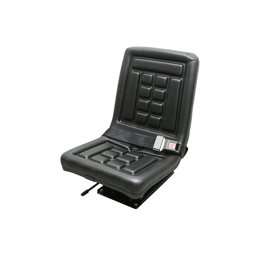 Universal seat with seat belt for agricultural or industrial machinery, forklift