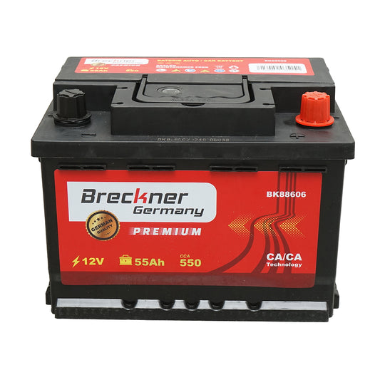 Accumulator, car battery 55Ah, 500A, 12V BRECKNER PREMIUM