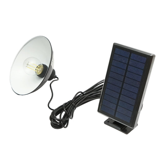 LED solar lamp 2W with 1.5W/5.5V solar panel, battery 3.7V/1.2 Ah and IP54 lampshade Breckner Germany