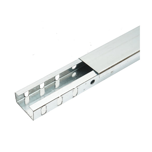 Non-perforated galvanized metal gutter 25x50x2000mm