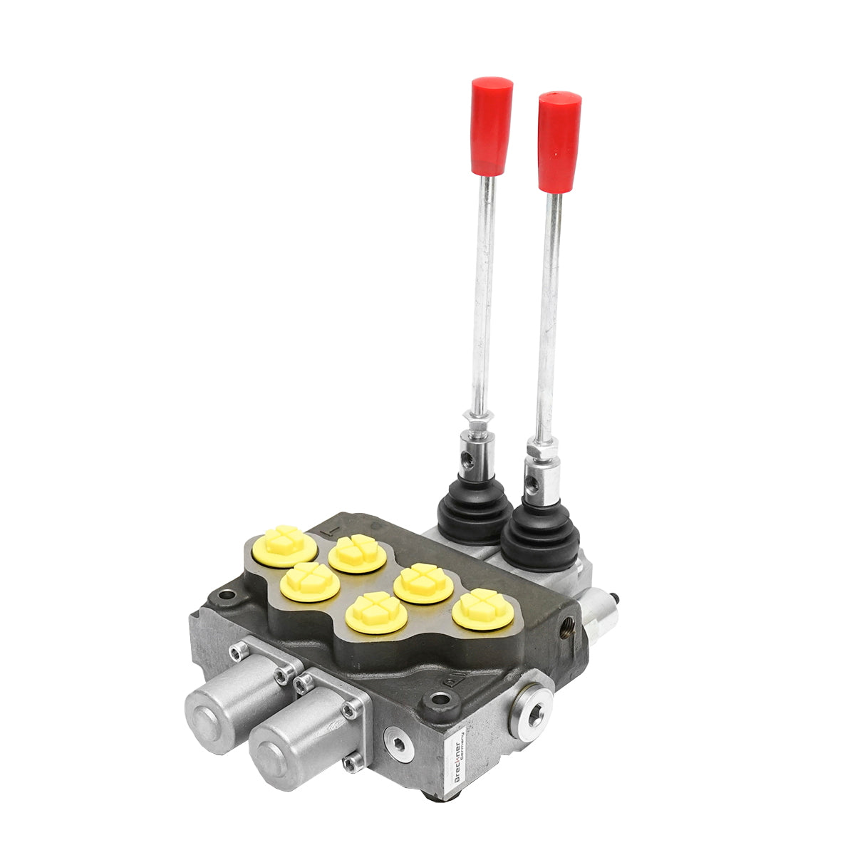 Hydraulic distributor with 2 levers safety valve SD11 flow 80L/min lever and reduction -15 /+80 Breckner Germany