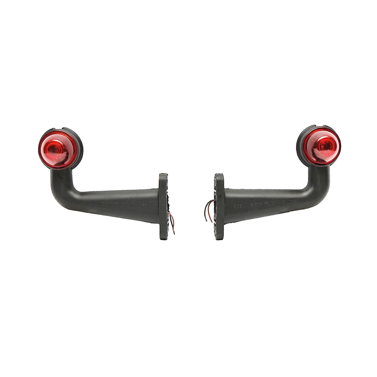 Side marker lamps with LED 24V, red-white, elastic PVC /set