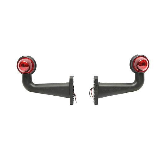 Side marker lamps with LED 24V, red-white, elastic PVC /set