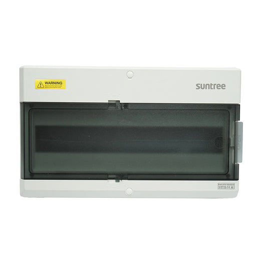 Single row fuse box, 18 modules IP66 Suntree