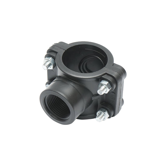 Compression connection clamp D50 mm. x 1 inch. PN10. for irrigation systems