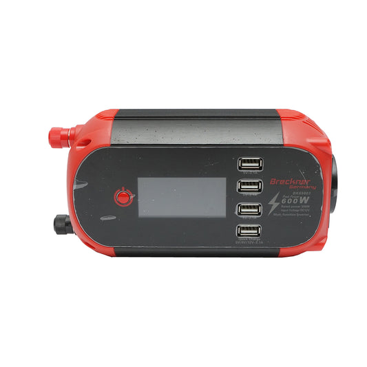12V-220V 600W inverter with modified sine wave, display, and USB Breckner Germany