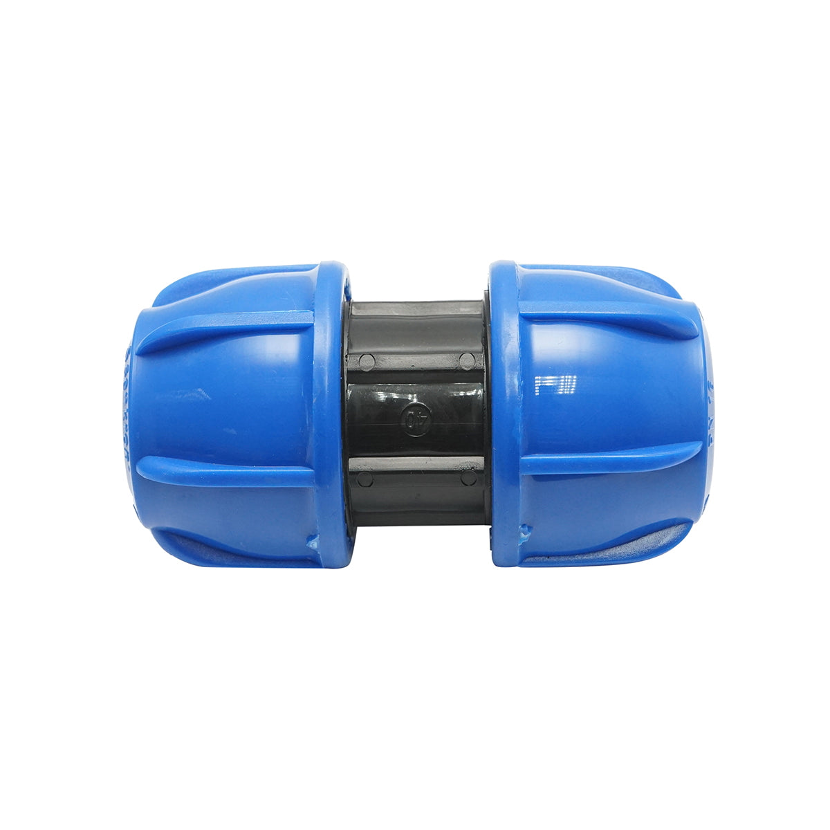 Equal compression fitting D40x40mm, PN16 for irrigation systems.