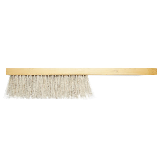 Double row beekeeping brush made of horse tail with a wooden handle