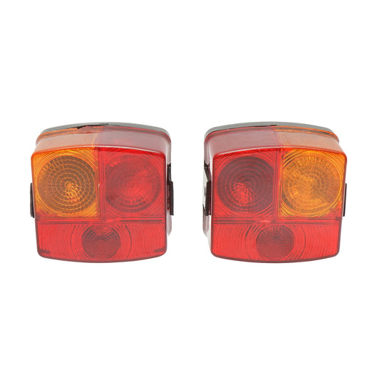 Set of rectangular rear lights left/right for John Deere, Deutz Fahr, Renault Fendt 2377139KZ, 2377138, UC 1001-49