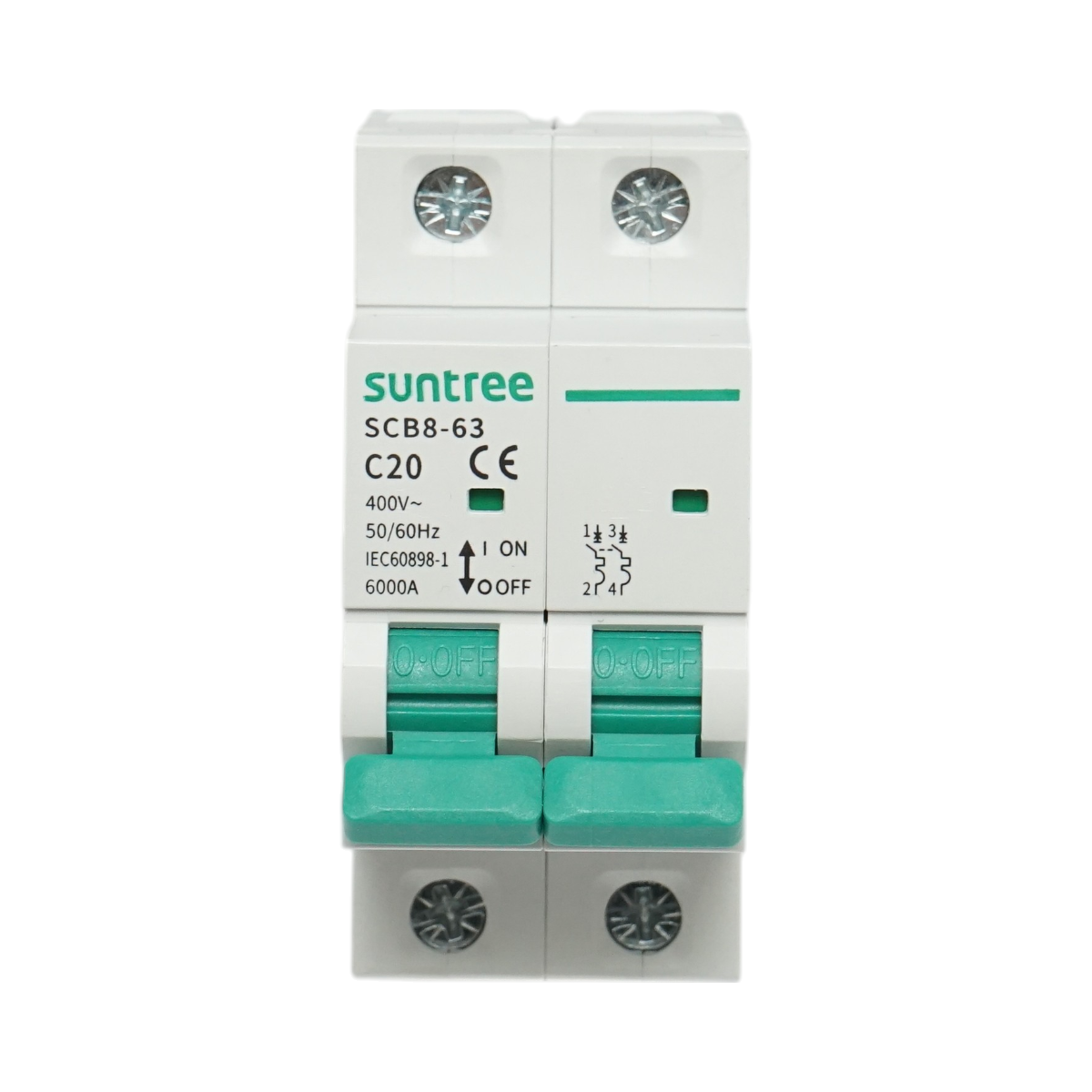 Automatic circuit breaker 2P, 20A 400VAC Suntree