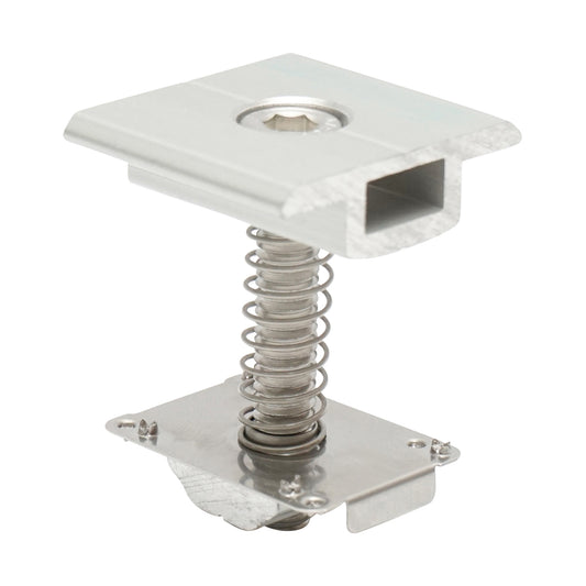 Adjustable intermediate clamp 30-40mm for holding photovoltaic solar panel system A, 20mm Breckner Germany